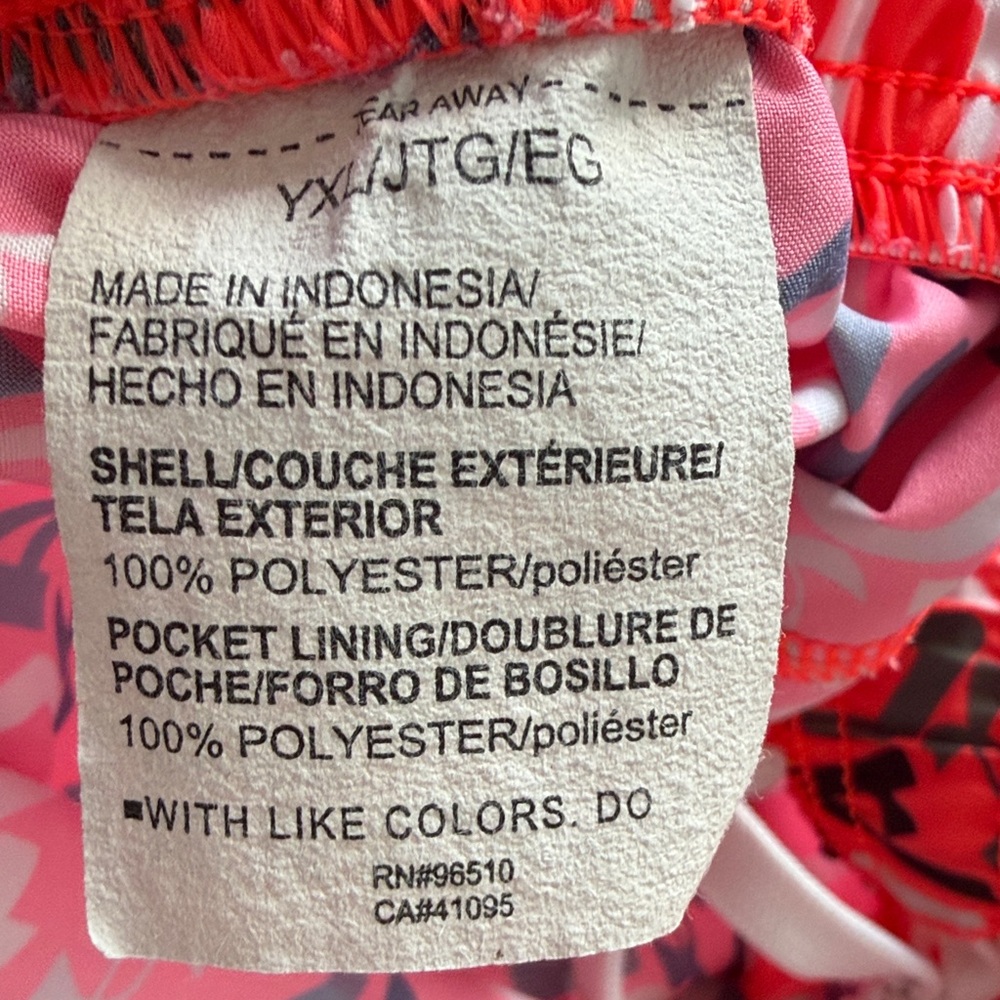 Under Armour Boys Red Black Logo Swim Trunks - Picture 3 of 4